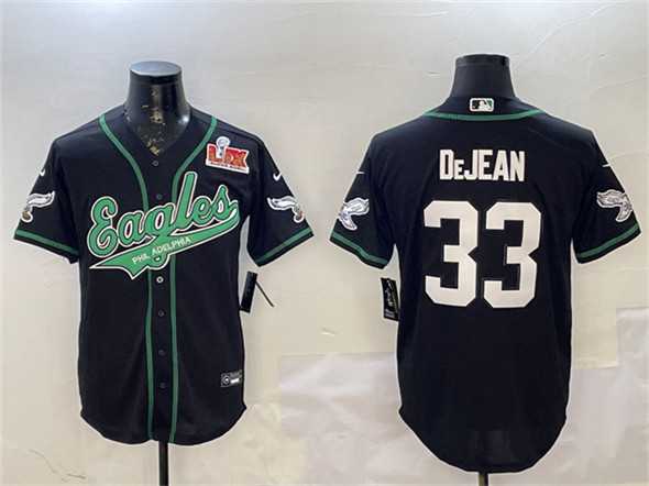 Men's Philadelphia Eagles #33 Cooper DeJean Black 2025 Super Bowl LIX Patch Cool Base Stitched Baseball Jersey Dzhi,We sell and wholesale Men's Philadelphia Eagles #33 Cooper DeJean Black 2025 Super Bowl LIX Patch Cool Base Stitched Baseball Jersey Dzhi on line form chian!